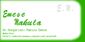 emese makula business card